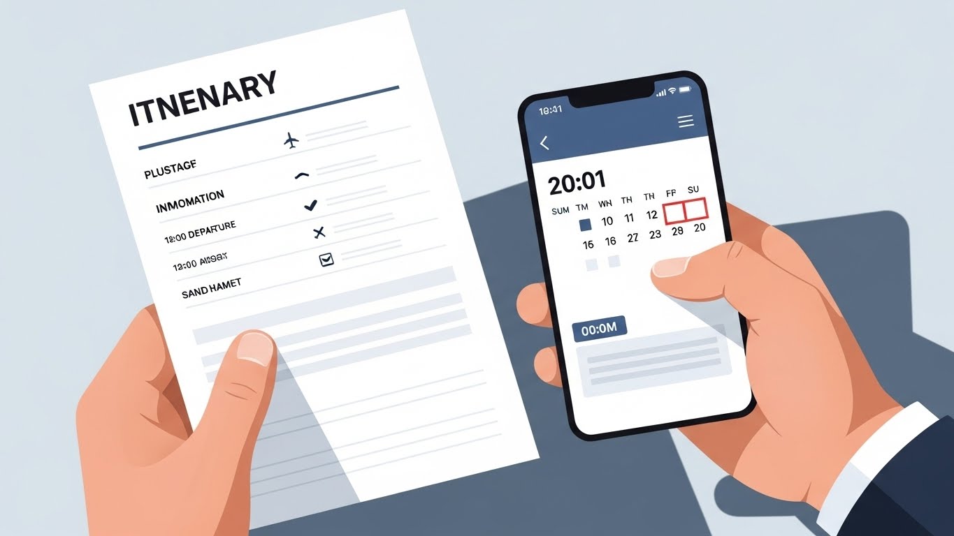 toeic business trip planning