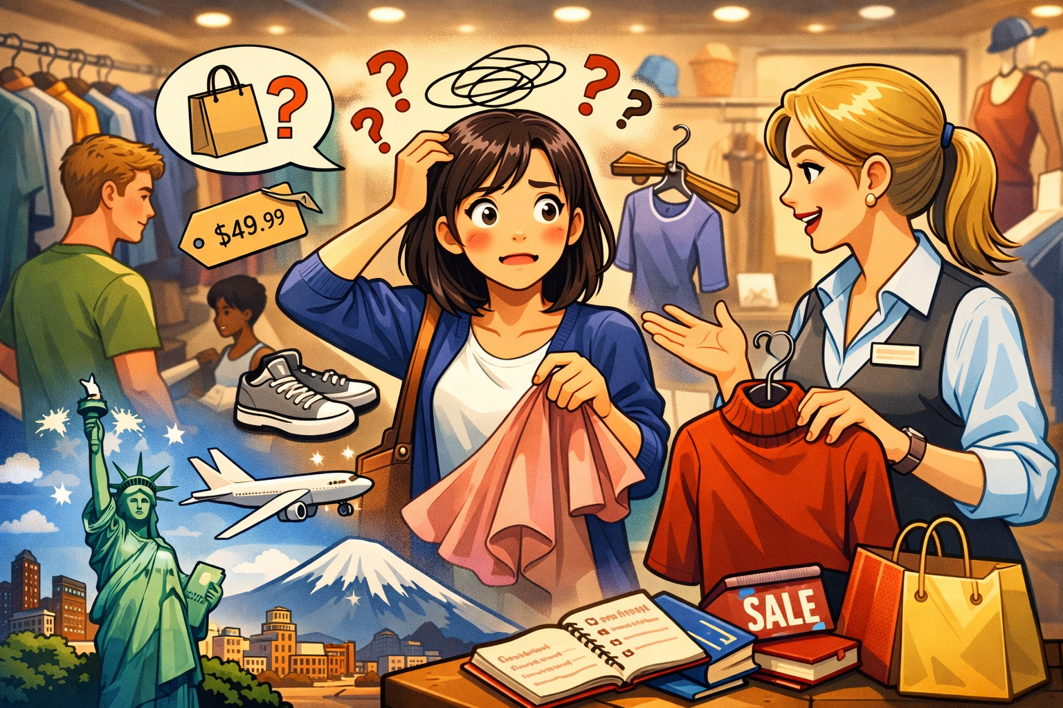 shopping for clothes english