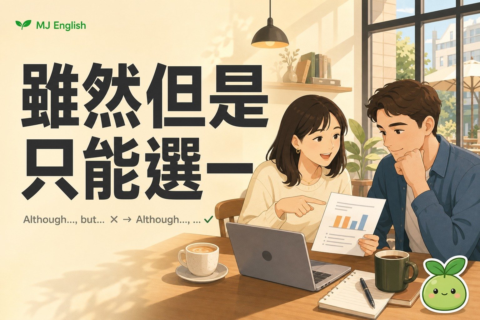 「雖然…但是」英文只能選一個！although 和 but 不能一起用 | MJ英語